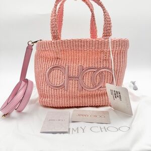 Jimmy Choo East West Raffia Bag